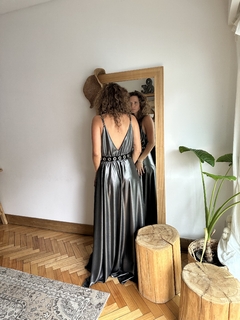 Pampita metalizado plata con short