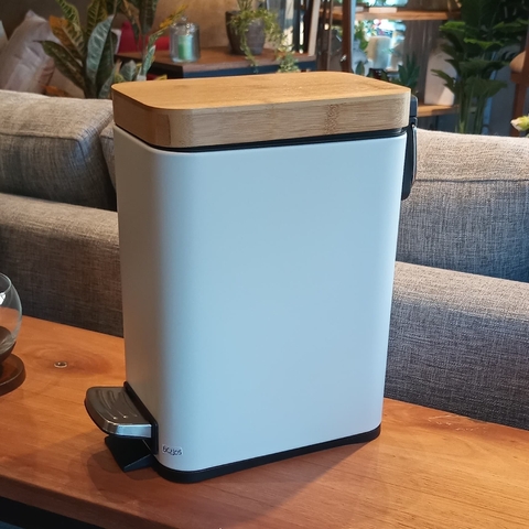 CESTO RESIDUOS TAPA BAMBU CIERRE SOFT 5L - comprar online