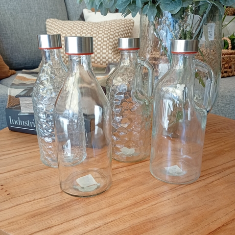 BOTELLA DE VIDRIO 1000ML DISEÑO VARIOS DISEÑOS - comprar online