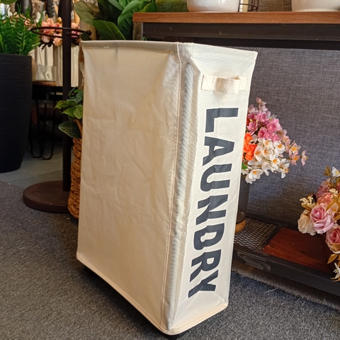 CESTO ROPA LAUNDRY CON RUEDAS 39X19X60CM - comprar online