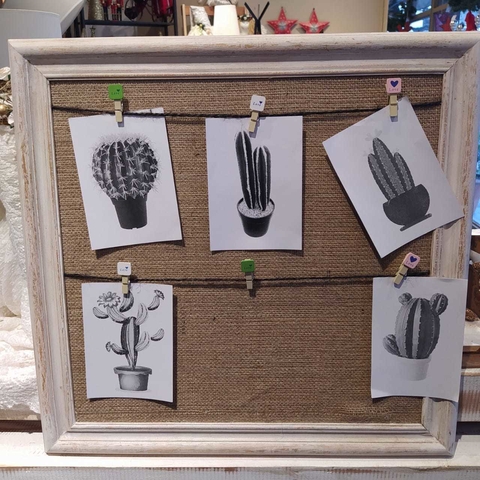 Portarretrato múltiple moldura madera con broches