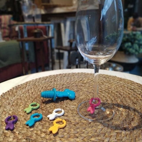 Identificadores de copa x6 con tapón de Silicona