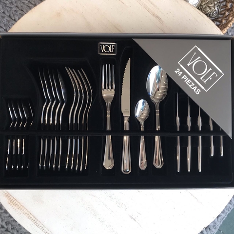 Set de Cubiertos Volf-Carat 24piezas en Estuche