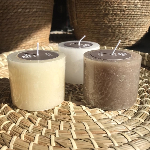 Vela Visón, marfil, blanca 7x6 - comprar online