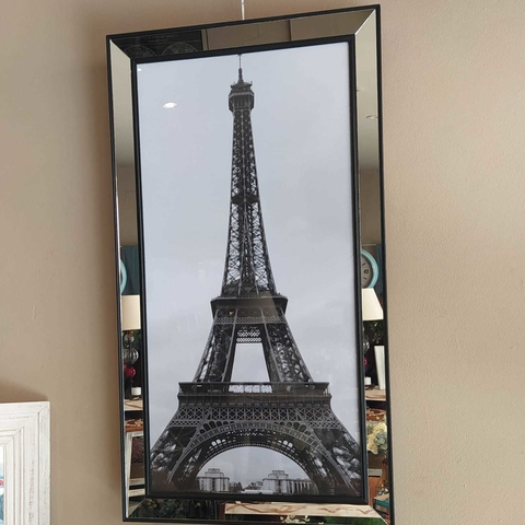 Cuadro Eiffel marco espejado 63x112cm
