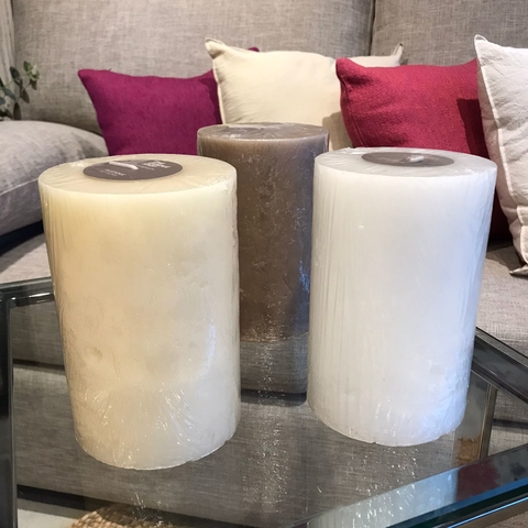 Vela Visón 10x15 visón, marfil y blanca - comprar online