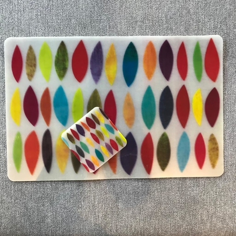 Set individuales mas posavasos x6 multicolor