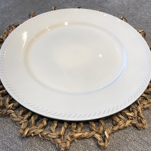 Plato de sitio borde trenzado 33cm