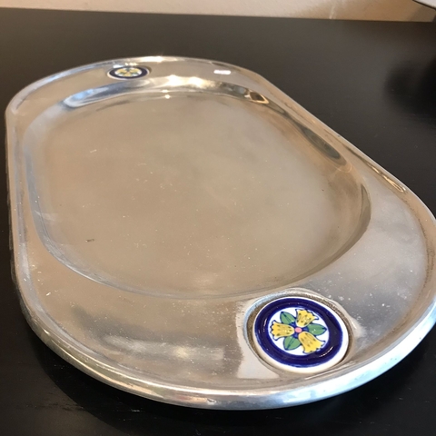 Bandeja oval Mexico aluminio 22x41 - comprar online