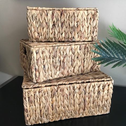 Canasto de Seagrass con tapa Nagoya. Ver medidas disponibles - comprar online