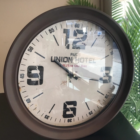 Reloj metal Union Hotel 43cm - comprar online