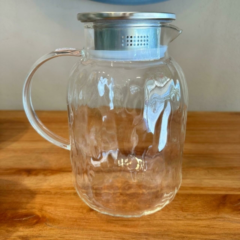 JARRA VIDRIO TAPA ACERO 1800ML - comprar online