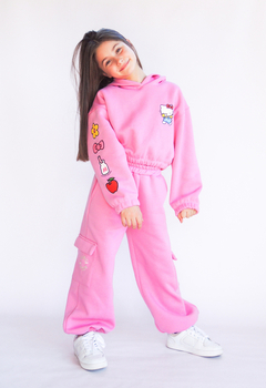 Pantalón Cargo frisa Rosa