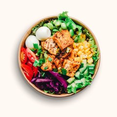 Ensalada multi-orgánica con pollo
