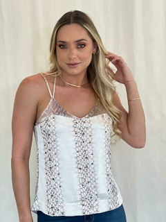 CAMISETA CETIM RENDA