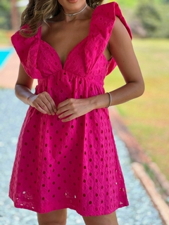 VESTIDO CURTO LAISE COM BABADO - comprar online