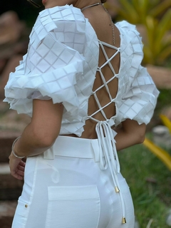 TOP CROPPED AMARRAÇÃO COSTAS - Domênyca