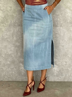 SAIA DENIM MIDI na internet