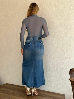 BLUSA GOLA ALTA FRANZIDO TULE - comprar online