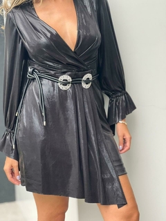 VESTIDO CURTO GLOW COM CINTO - Domênyca