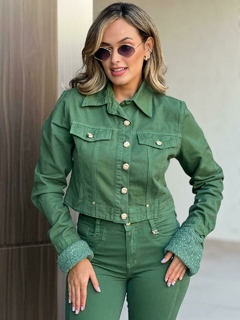 JAQUETA CROPPED PT VERDE