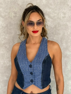 COLETE MIX JEANS + TWEED