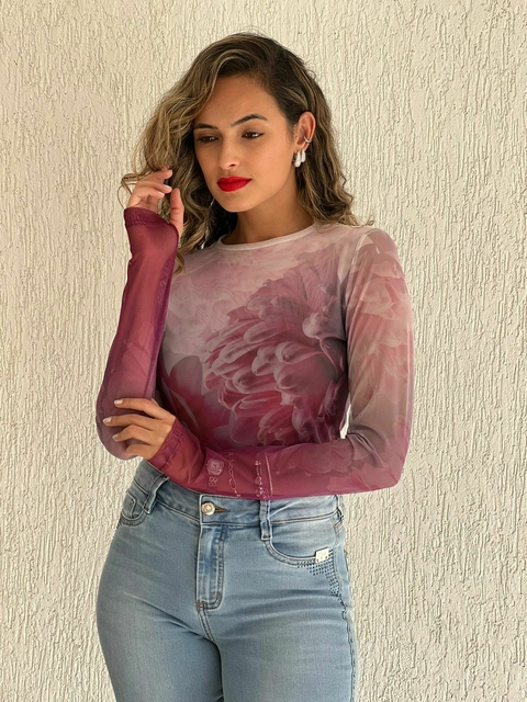 BLUSA ESTAMPADA TULE