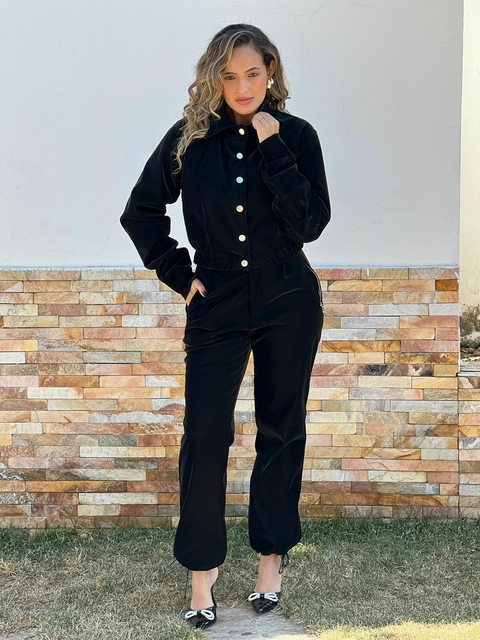 CONJUNTO PUFFER JACKET PRETO