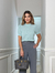 12233 - Blusa gola alta com detalhe de renda - comprar online