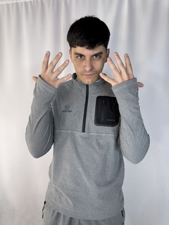Buzo micropolar medio cierre c/ detalle de bolsillo impermeable (4913) - comprar online