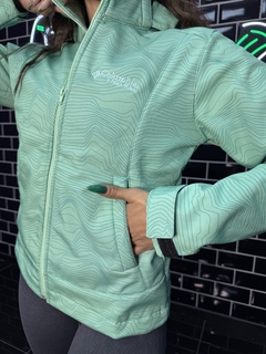 Campera neoprene interior térmico c/ detalle de líneas de mujer (1087) - tienda online