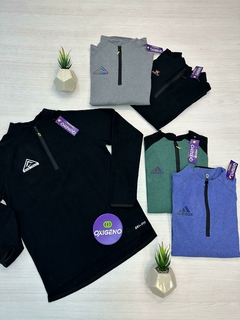 Buzo micropolar c/ medio cierre de hombre (4092) - Oxígeno Indumentaria Deportiva - Tienda online MAYORISTA