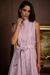 VESTIDO SPIRIT MAXI MIDI LISTRADO LILAS - Lalibela na internet