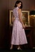 VESTIDO SPIRIT MAXI MIDI LISTRADO LILAS - Lalibela - loja online