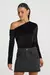 BODY UM OMBRO COM GOLA ASSIMETRICA - PRETO - comprar online
