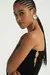 VESTIDO MIDI EM VELUDO COM UM OMBRO - PRETO - loja online