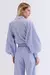CAMISA MANGAS BUFANTES LISTRADA AZUL COM OFF - Hood Mood - Empório Abreu