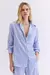 CAMISA BOLSO LISTRADA AZUL COM OFF - Hood Mood - comprar online