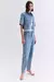 CALÇA JEANS RECORTES AZUL CLARO - Hood Mood - comprar online
