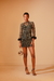 VESTIDO PRETO PLUMA MANGA - - comprar online