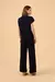 BLUSA GOLA ALTA TWEED TRICOT PURPLE BLUE - Viviane Furrier na internet
