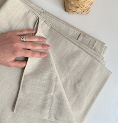 Cortina de blackout de Lino color natural