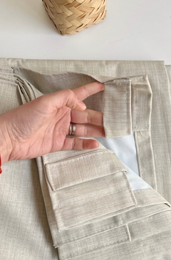 Cortina de blackout de Lino color natural - comprar online