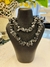 Collar Escallon de obsidiana nevada 60cm
