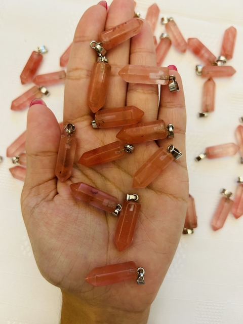 Dije pendulo pequeño de cuarzo cherry OFERTA