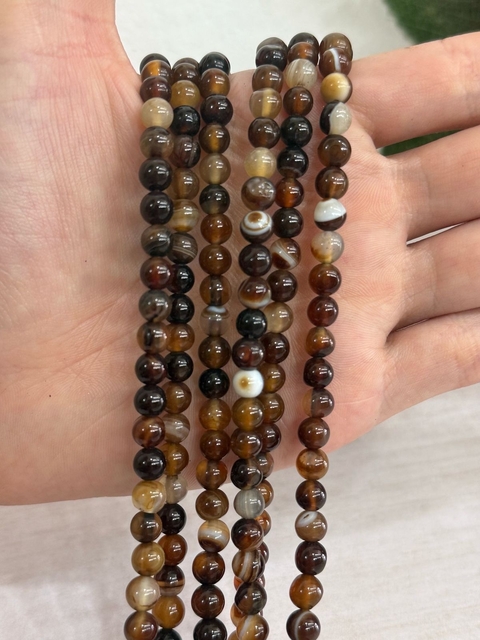 Tira de esfera de agata natural 6mm - comprar online