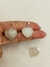 Dije corazón mini con virola de cuarzo blanco
