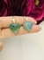 Dijes corazon mini de ágata verde