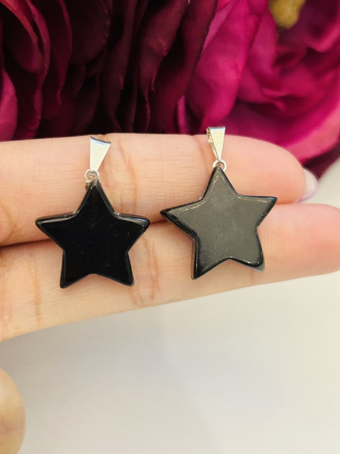 Dije estrella de obsidiana