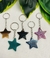 Llavero estrella de rodaja de ágata